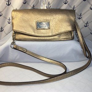 Rise Gold Nine West Crossbody Clutch Convertible Wristlet